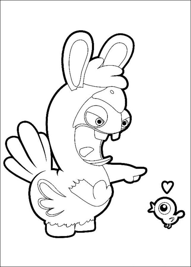 Coloring pages: Raving Rabbids