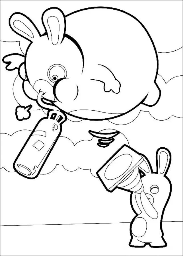 rayman raving rabbids coloring pages