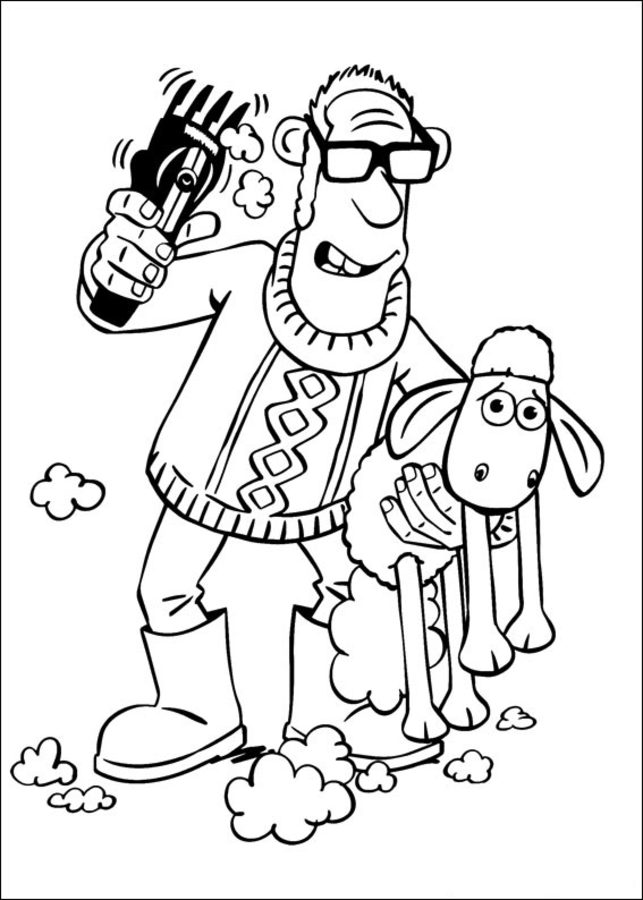 Coloring pages: Shaun the Sheep