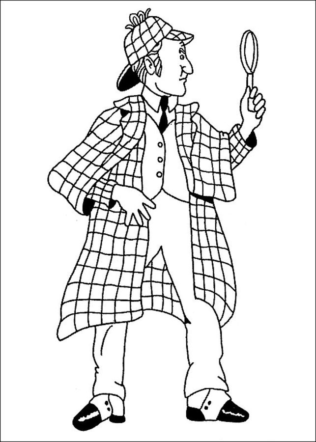 Coloring pages: Sherlock Holmes 1