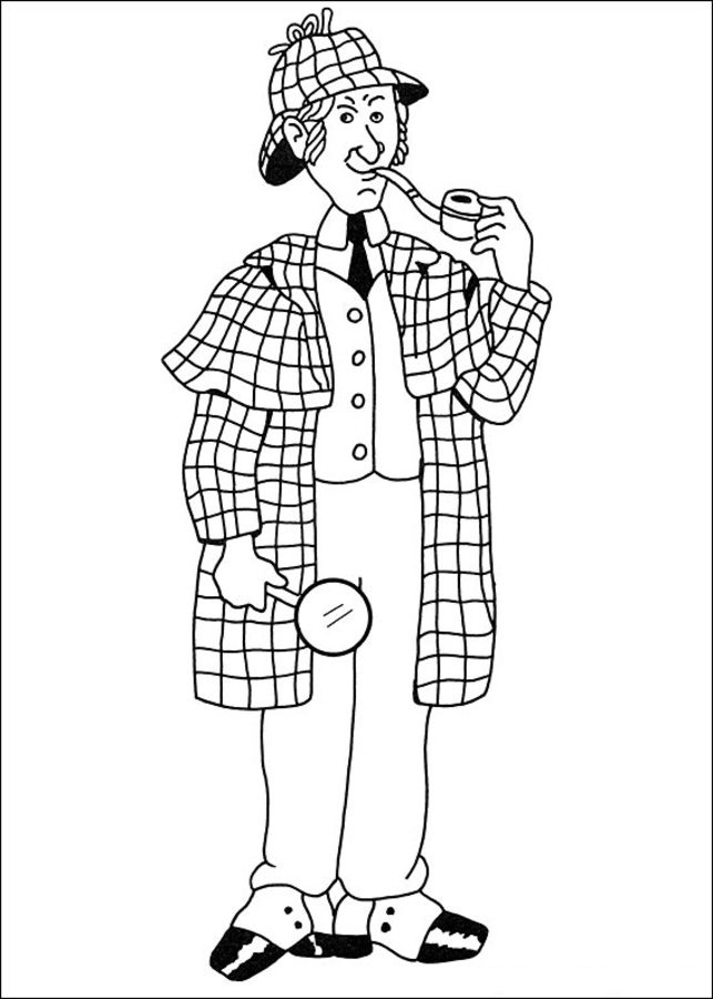 Coloring pages: Sherlock Holmes 2