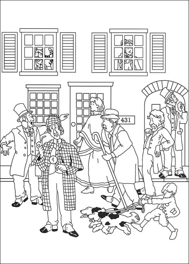 Coloring pages: Sherlock Holmes 7