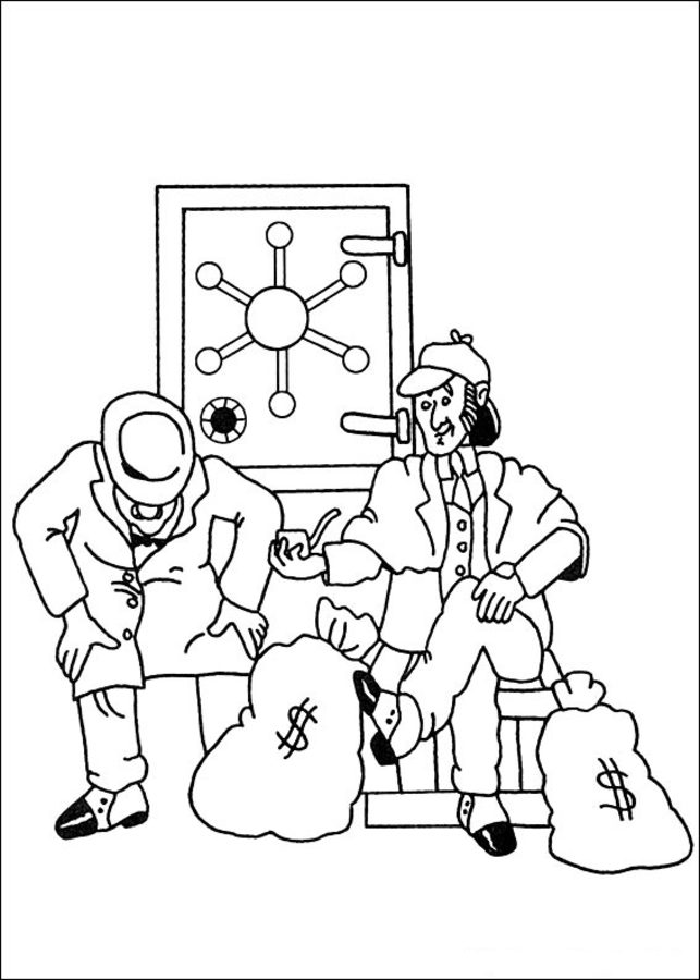 Coloring pages: Sherlock Holmes 9