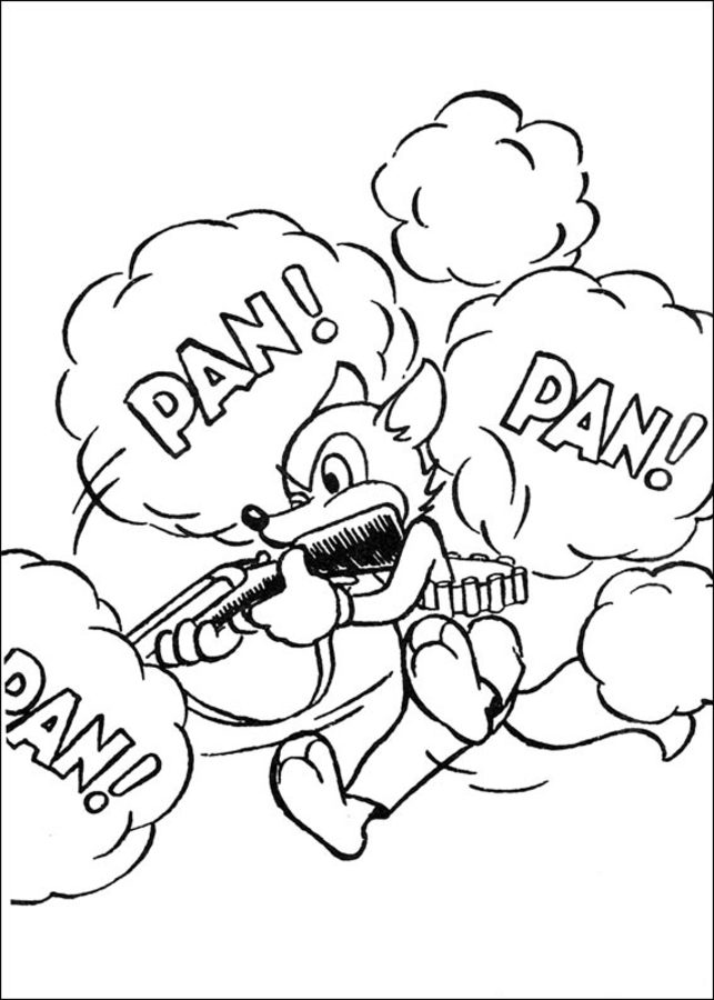 Coloring pages: Spiff and Hercules 4