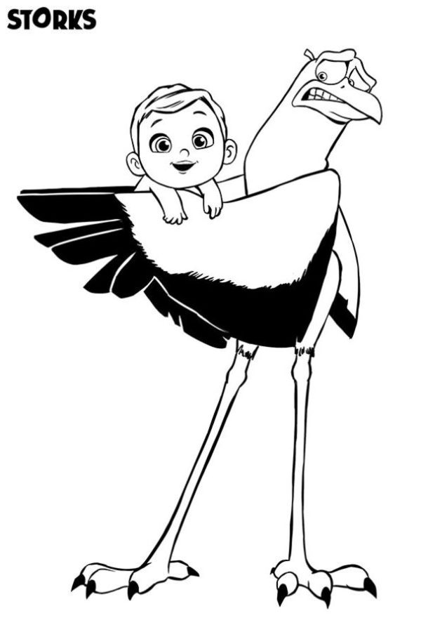 Coloring pages: Storks