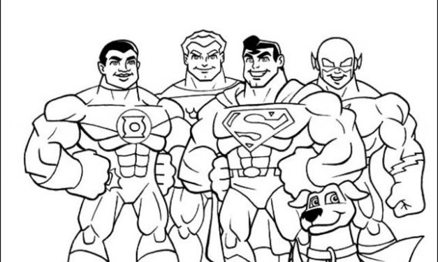 Ausmalbilder: Super Friends