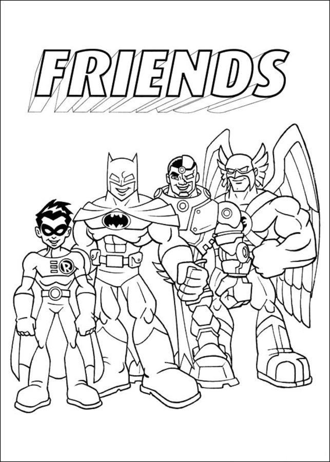 Coloring pages: Super Friends