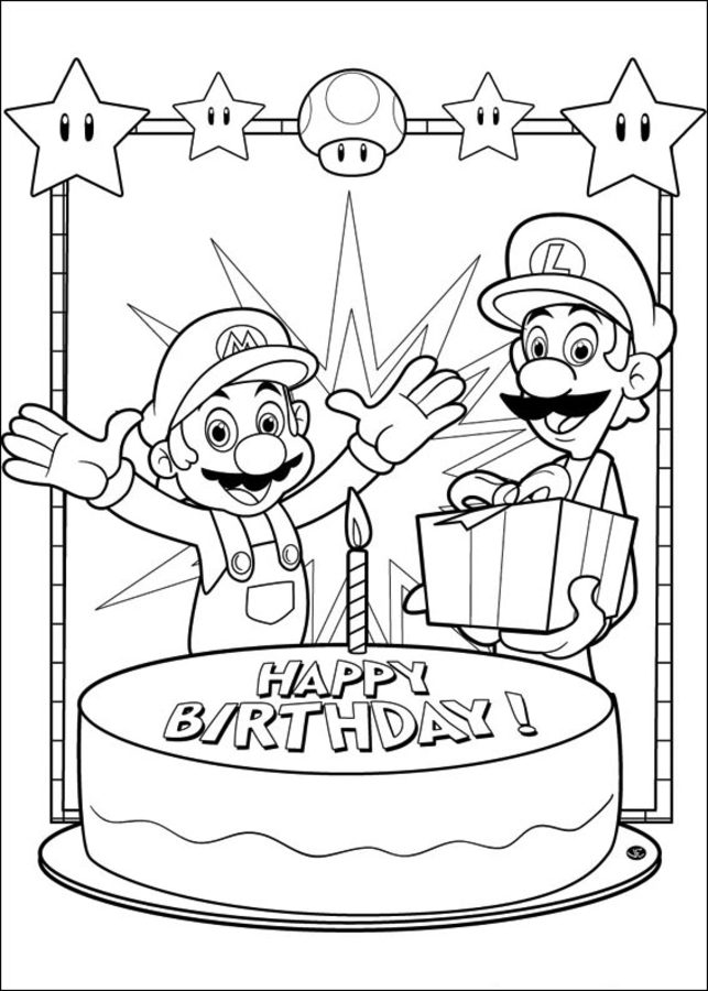 Dibujos para colorear: Super Mario Bros