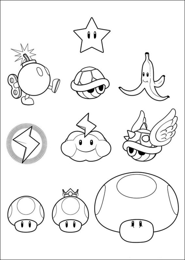 Coloring pages: Super Mario Bros.