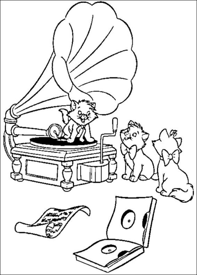 Coloring pages: The Aristocats 1