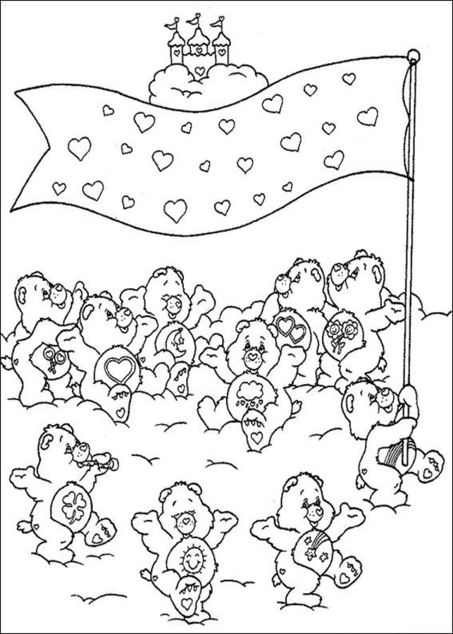 Coloring pages: Care Bears