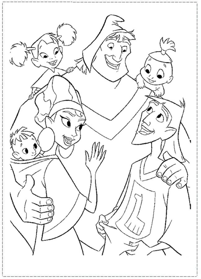 Coloring pages: The Emperor's New Groove 1