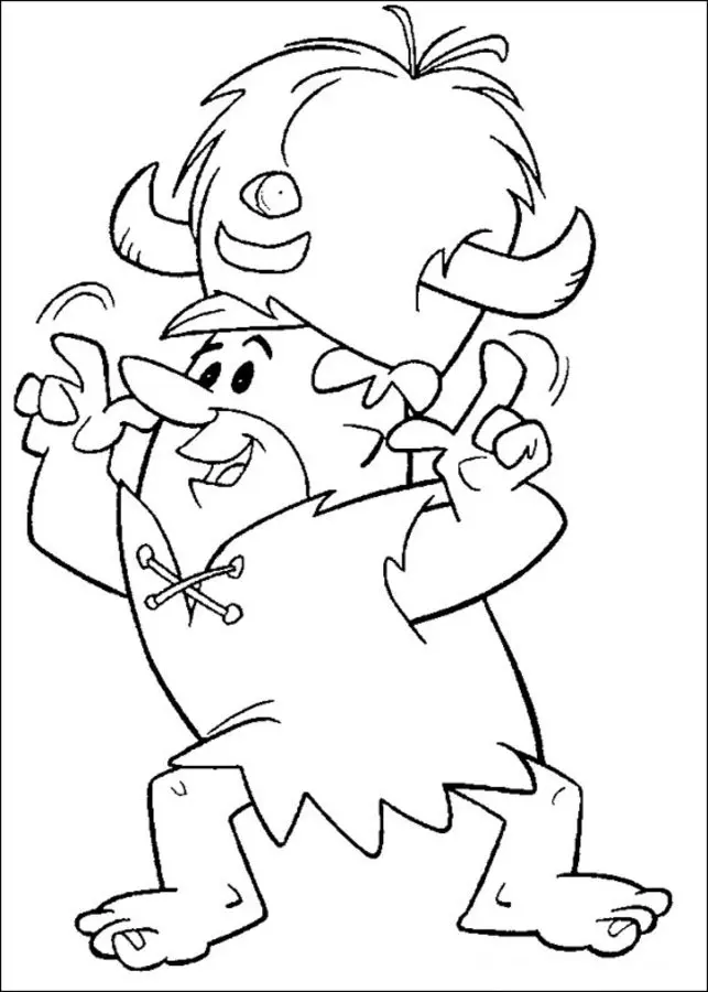 coloring pages of flintstones