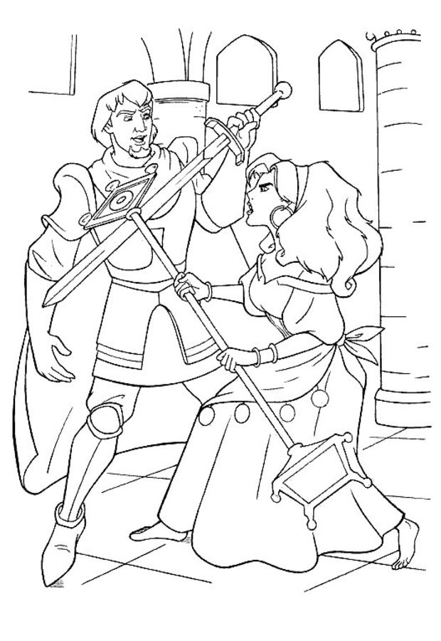 Coloring pages: The Hunchback of Notre Dame 10