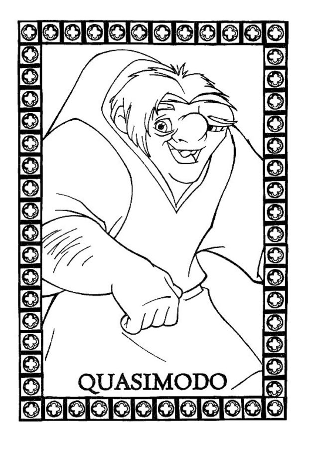 Coloring pages: The Hunchback of Notre Dame