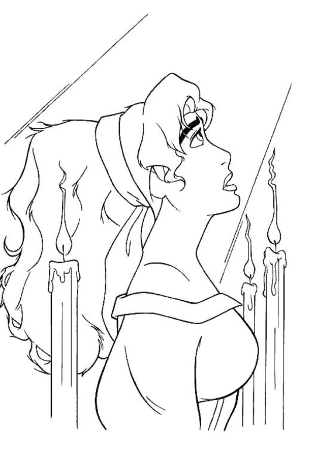 Coloring pages: The Hunchback of Notre Dame 6