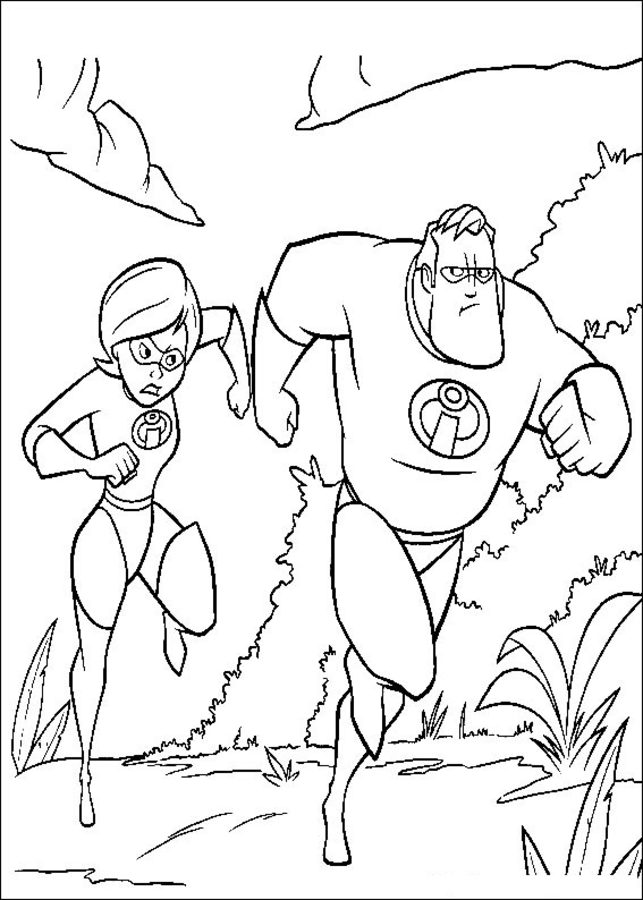 Coloring pages: The Incredibles