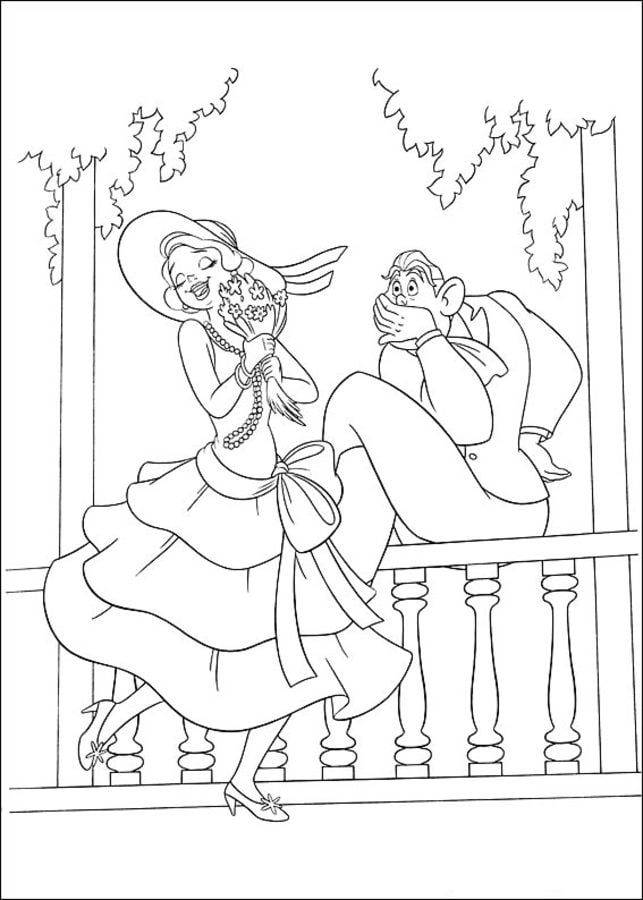 Coloring pages: The Princess and the Frog