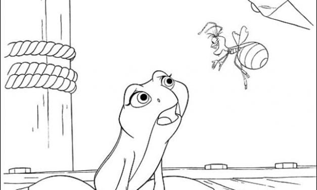 Coloring pages: The Princess and the Frog