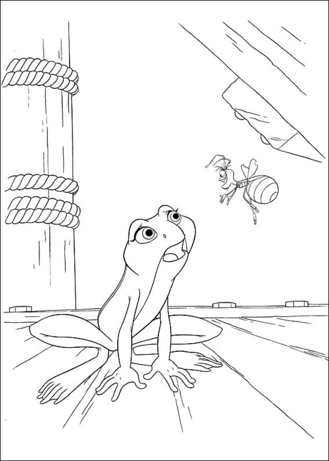 Coloring pages: The Princess and the Frog