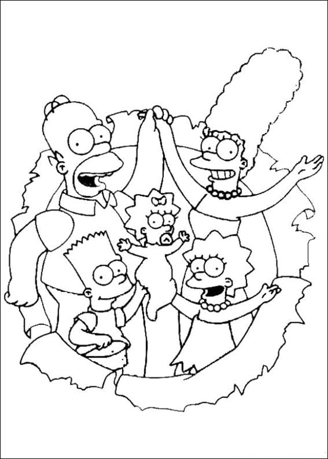 Ausmalbilder: Die Simpsons
