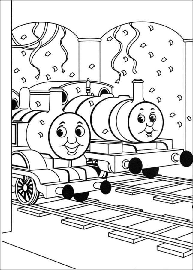 Ausmalbilder: Thomas, die kleine Lokomotive 1