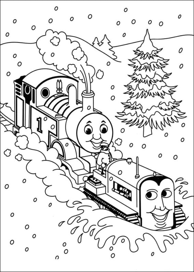 Ausmalbilder: Thomas, die kleine Lokomotive 2