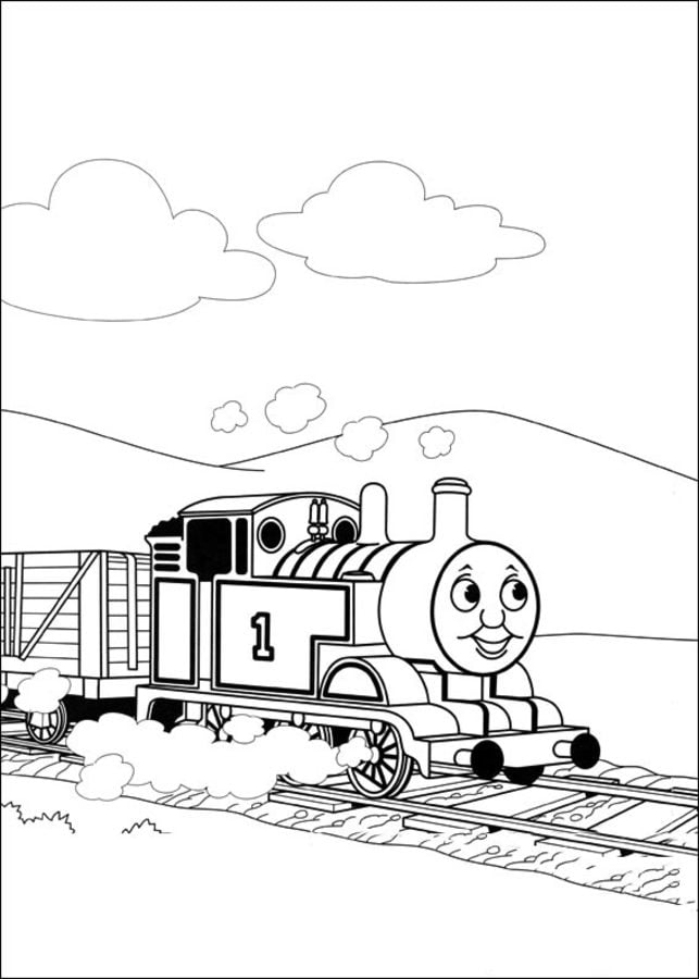 Ausmalbilder: Thomas, die kleine Lokomotive 6