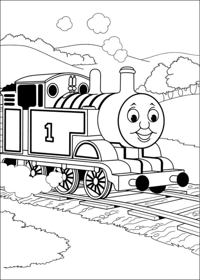 Ausmalbilder: Thomas, die kleine Lokomotive 7