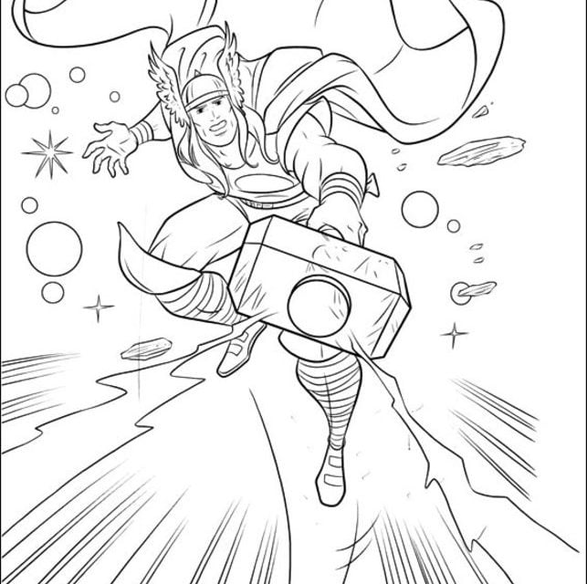 Coloring pages: Thor