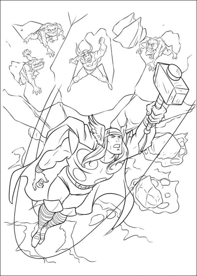 Coloring pages: Thor