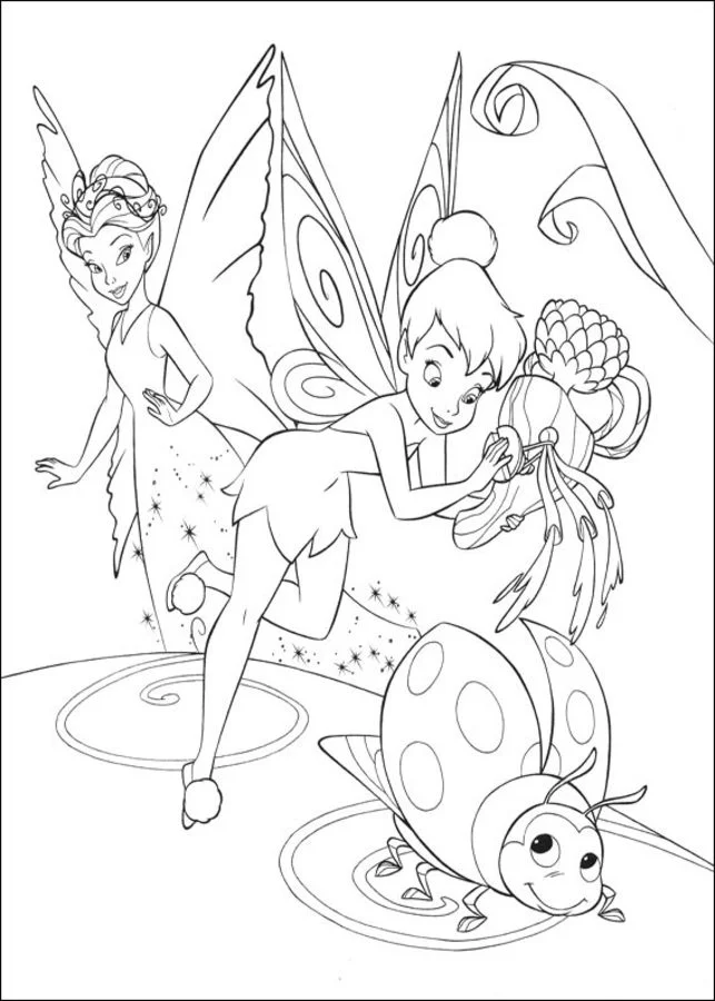Ausmalbilder: Tinker Bell 2