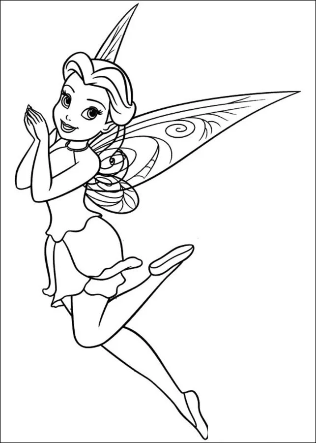 Ausmalbilder: Tinker Bell 8