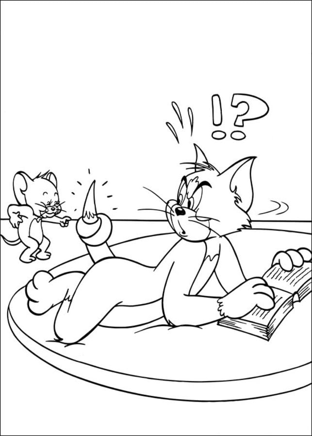 Dibujos para colorear: Tom y Jerry 1