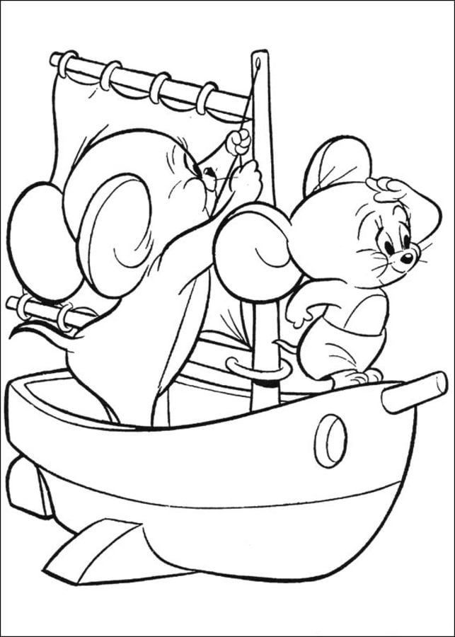 Dibujos para colorear: Tom y Jerry imprimible, gratis, para los niños y los  adultos