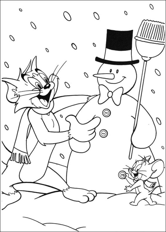 Dibujos para colorear: Tom y Jerry 6