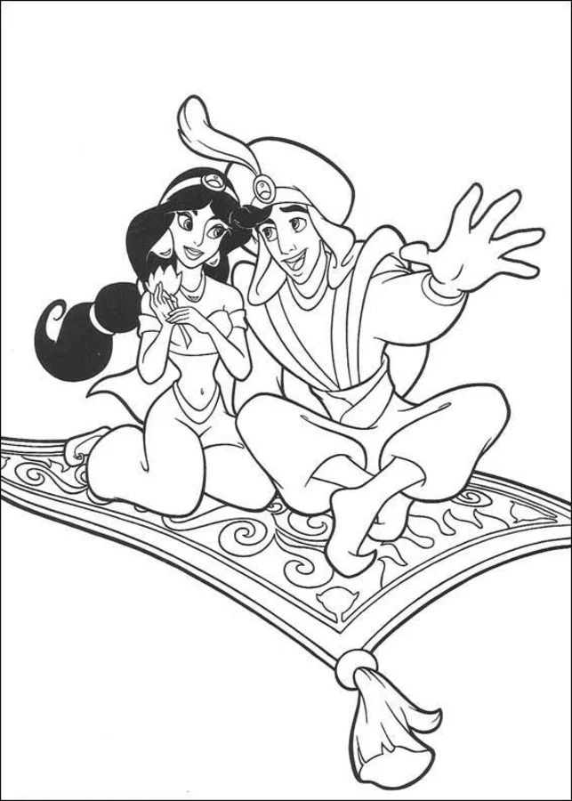 Dibujos para colorear: Aladdín 11