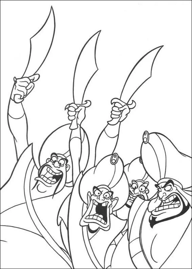 Dibujos para colorear: Aladdín 3