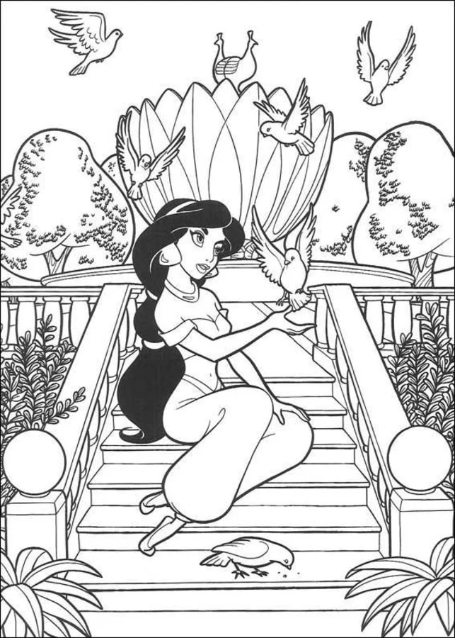 Dibujos para colorear: Aladdín 5