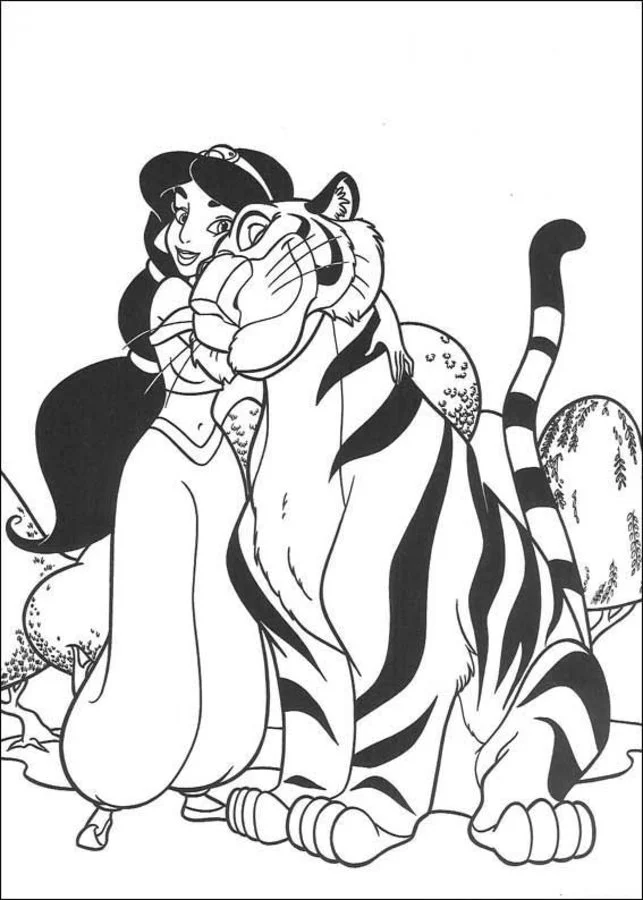 Dibujos para colorear: Aladdín 6
