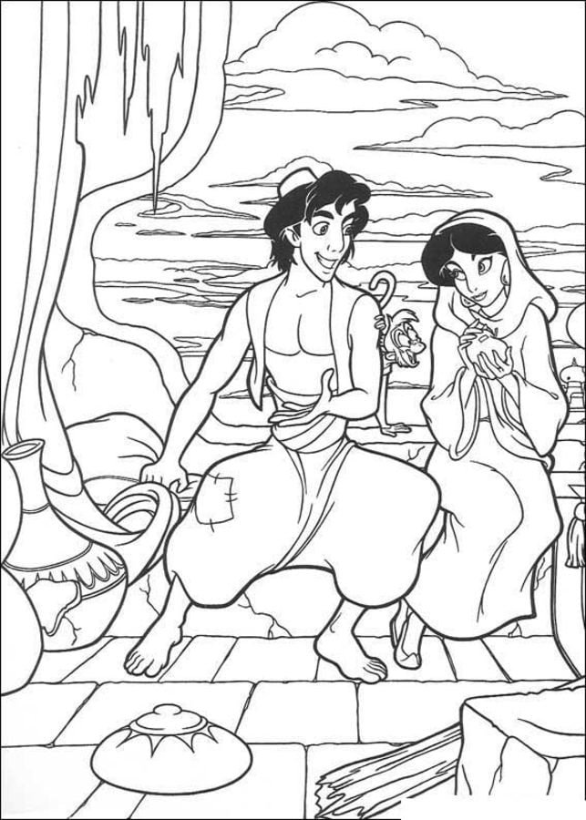 Coloring pages: Aladdin 7