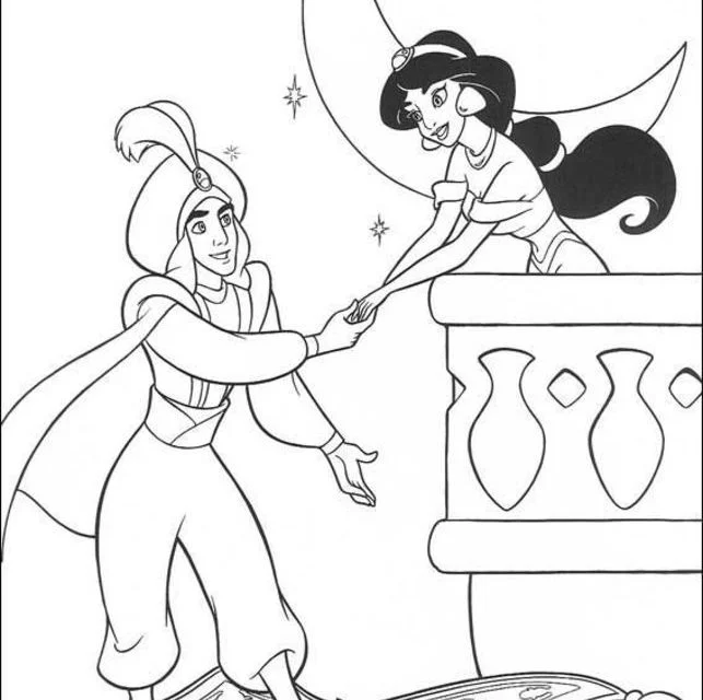 Dibujos para colorear: Aladdín