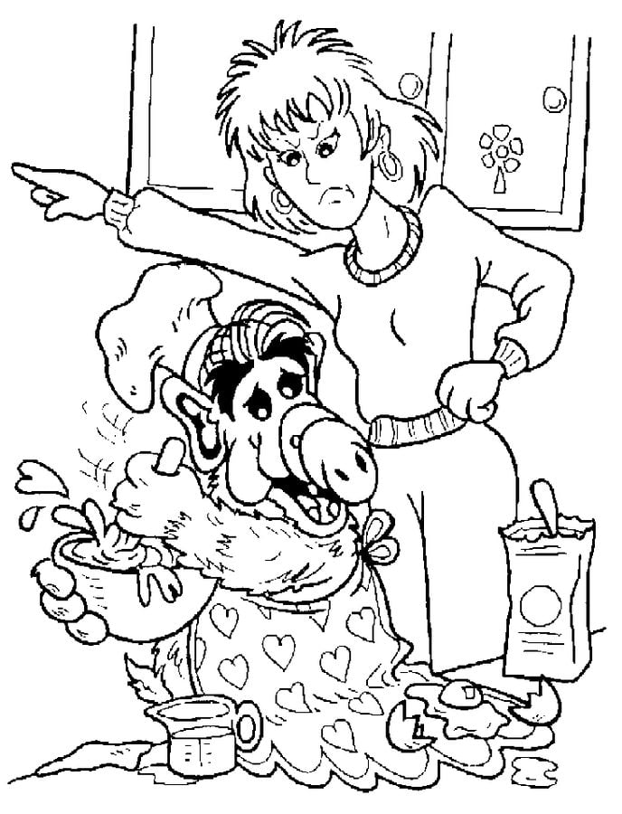 Coloring pages: Alf