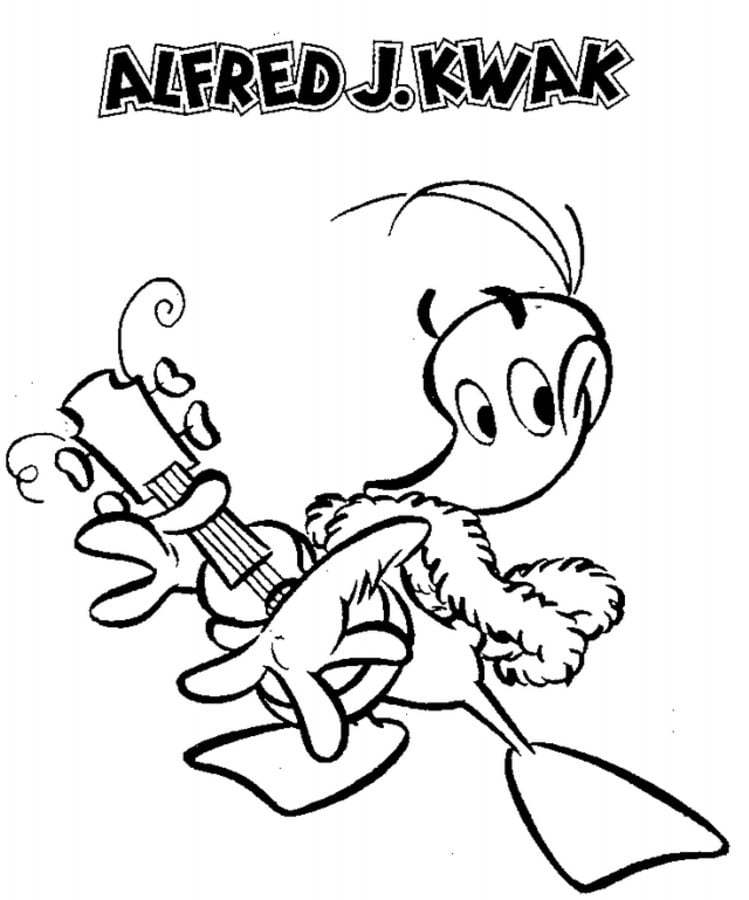 Coloring pages: Alfred J. Kwak
