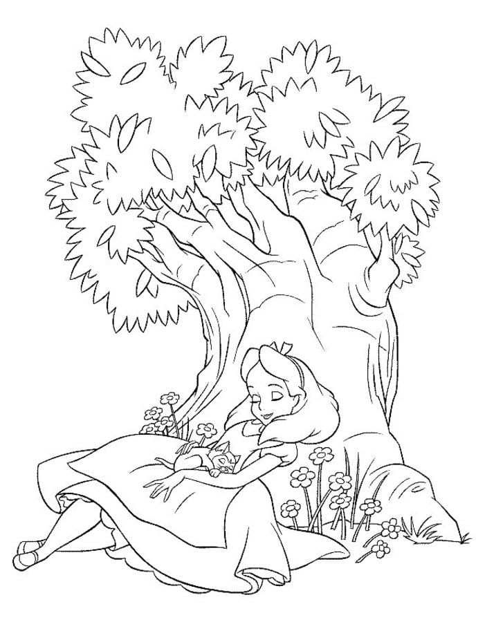 Coloring pages: Alice in Wonderland 1