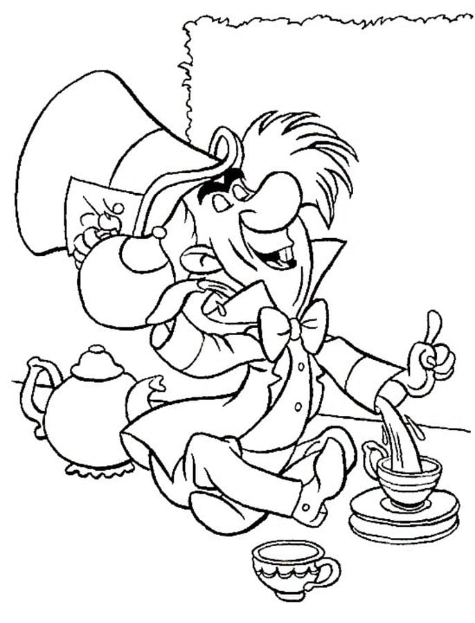 Coloring pages: Alice in Wonderland 10