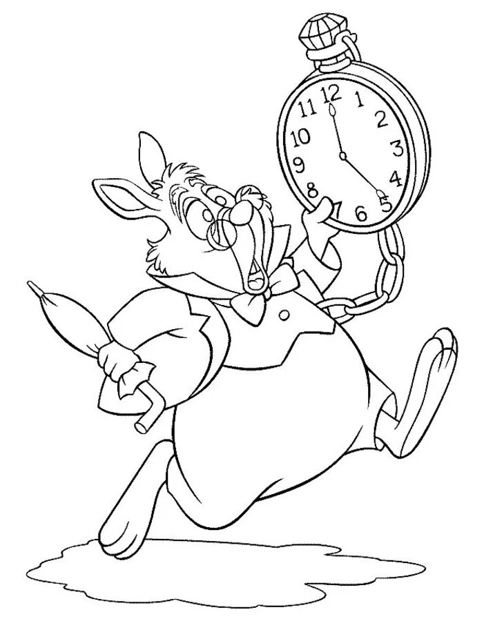 Coloring pages: Alice in Wonderland 2