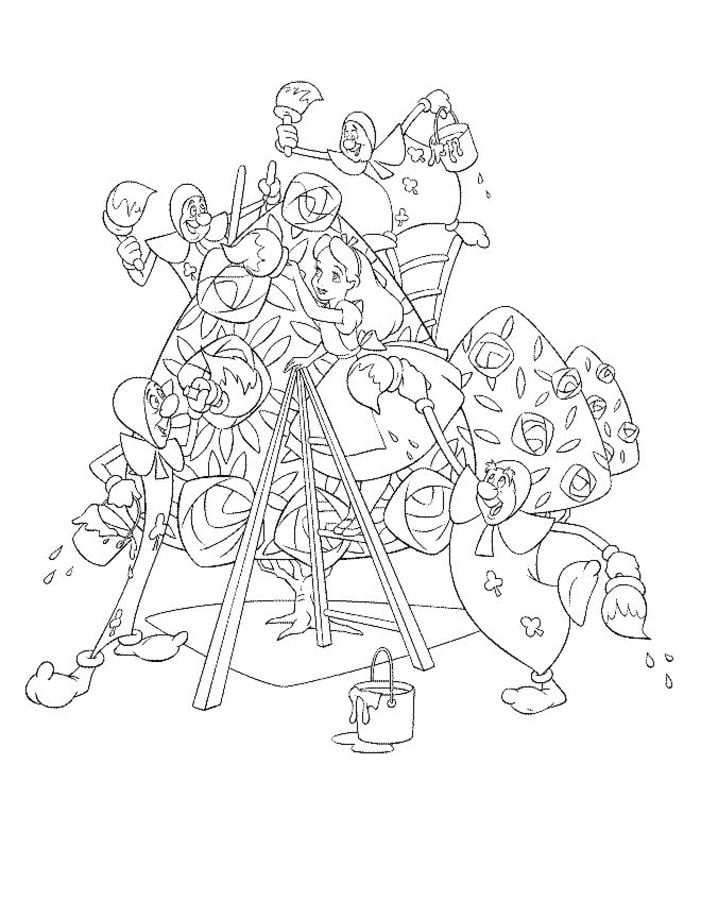 Coloring pages: Alice in Wonderland 3