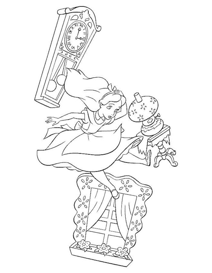 Coloring pages: Alice in Wonderland 4