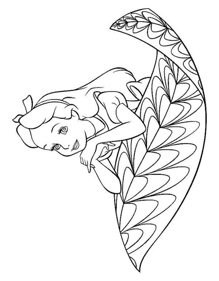 Coloring pages: Alice in Wonderland 8